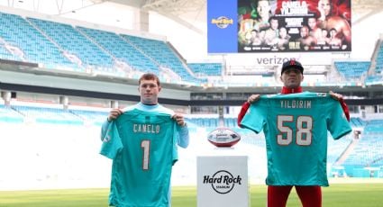 ‘Canelo’ y Yildirim tienen primer contacto en el estadio de los Dolphins