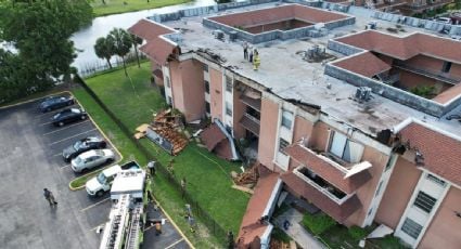 Colapsa parte del techo de un edificio en Miami tres semanas después del derrumbe en Surfside