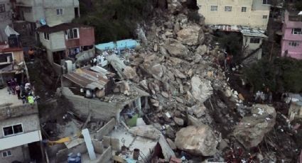 Comienzan labores de evacuación de 80 viviendas en riesgo por el derrumbe del Cerro del Chiquihuite