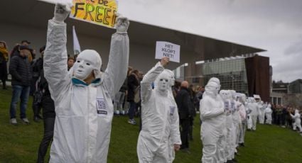 Protestan en Holanda contra las medidas de confinamiento por los contagios de Covid-19