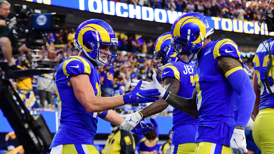 Los Ángeles Rams festejan. (Foto: Reuters).