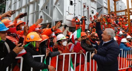 "Vamos a terminar nuestro gobierno porque nos va a ayudar el Creador, la naturaleza y la ciencia", dice AMLO ante trabajadores de Pemex en Tula