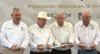 Trabajadores del Colegio de Bachilleres de Michoacán exigen a AMLO el pago de prestaciones durante su visita al estado