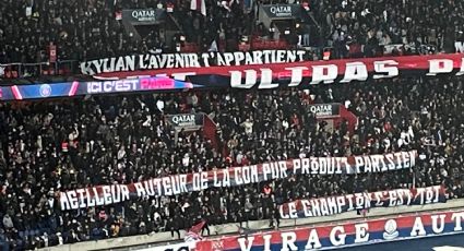 Ultras del PSG arropan a Mbappé con varias pancartas tras la Final del Mundial: "El Campeón eres tú"