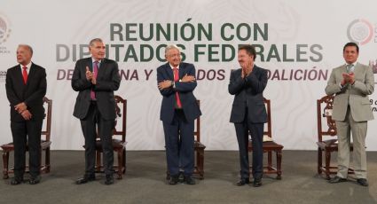 Diputados de Morena y aliados celebran con AMLO la validación de la ley eléctrica ante el rechazo de su reforma