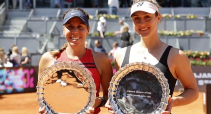 La tenista mexicana Giuliana Olmos es campeona del torneo de dobles en el Abierto de Madrid