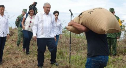 "AMLO, Ayúdanos": Pobladores de Oaxaca piden apoyo tras el paso de "Agatha" con una leyenda en un costal de café