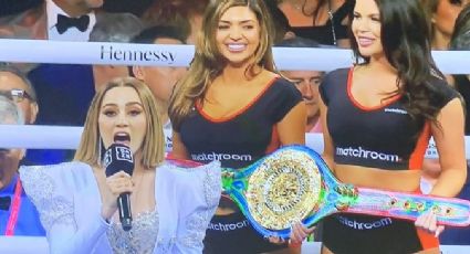 Carolina Ross enchinó la piel con su interpretación del Himno Nacional Mexicano en la pelea del ‘Canelo’