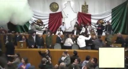 Evidencian a simpatizantes y militantes de MC entre quienes hicieron desmanes en el Congreso de Nuevo León