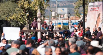 En territorio panista, Sheinbaum afirma que en Aguascalientes hay "pobreza laboral"