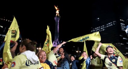 ¡Fiesta en América! Afición azulcrema toma El Ángel de la Independencia para celebrar el título de su equipo