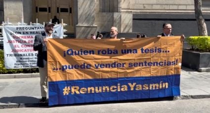 Grupo Plural exige la renuncia de la ministra Esquivel en manifestación frente a la Suprema Corte