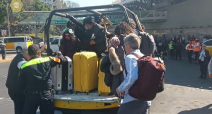 Reabren accesos a la Terminal 1 del AICM tras bloqueo de taxistas