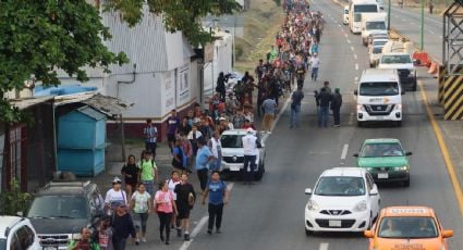 Adán Augusto asegura que la caravana migrante que se dirige a la CDMX tiene libre tránsito y custodia