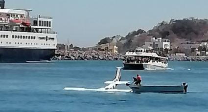 Se desploma una avioneta en un canal de navegación en Mazatlán