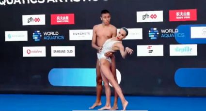 Los mexicanos Itzamary González y Diego Villalobos ganan histórica medalla de bronce en Dueto Mixto Libre en la Copa del Mundo de Natación Artística