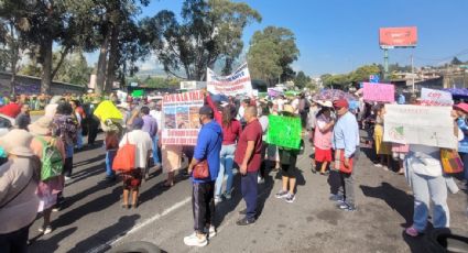 Habitantes de San Miguel Topilejo bloquean la autopista México-Cuernavaca para exigir un alto a la tala ilegal