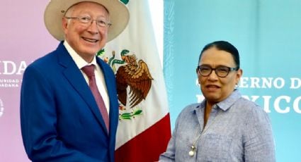 Ken Salazar y Rosa Icela Rodríguez se reúnen para revisar avances en el combate binacional al tráfico de fentanilo