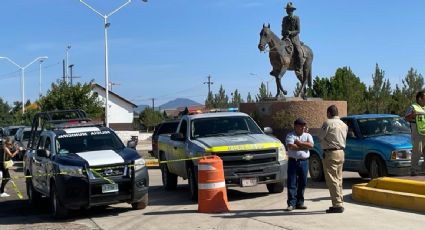 Policías son usados como franeleros en mitin de Adán Augusto en Chihuahua