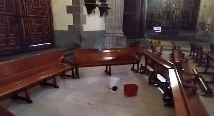 Denuncian daños en la recién restaurada Catedral Metropolitana de la CDMX por intensas lluvias