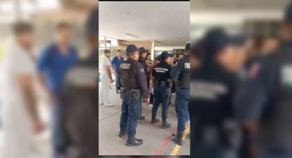 Guardias federales se enfrentan con enfermeras y administrativos del Centro Médico del IMSS en Guadalajara