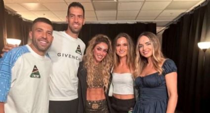 ¡Y son Rebeldes! Sergio Busquets y Jordi Alba asisten al concierto de RBD en Miami y se toman fotos con el grupo