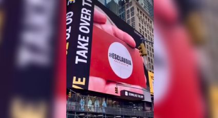 INE desecha queja contra Sheinbaum por spot en Times Square al considerar que es un hecho consumado