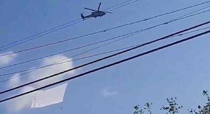 Helicóptero militar sobrevuela Culiacán con bandera blanca; fue preparativo para evento de beisbol, dicen autoridades