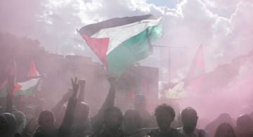 Manifestantes propalestinos se movilizaron a nivel mundial previo al aniversario del ataque de Hamás