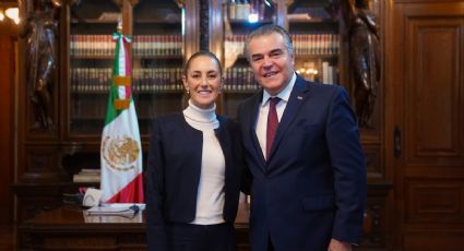 Sheinbaum recibe al presidente del Consejo Coordinador Empresarial; abordan "nearshoring", canasta básica y reforma judicial