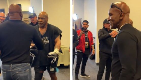 Evander Holyfield, peleador al que Mike Tyson le mordió una oreja, le deseó suerte ante Jake Paul