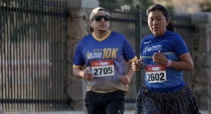 La corredora rarámuri Verónica Palma ‘vuela’ y gana ‘El Paso Runners 2024’, competencia celebrada en Texas