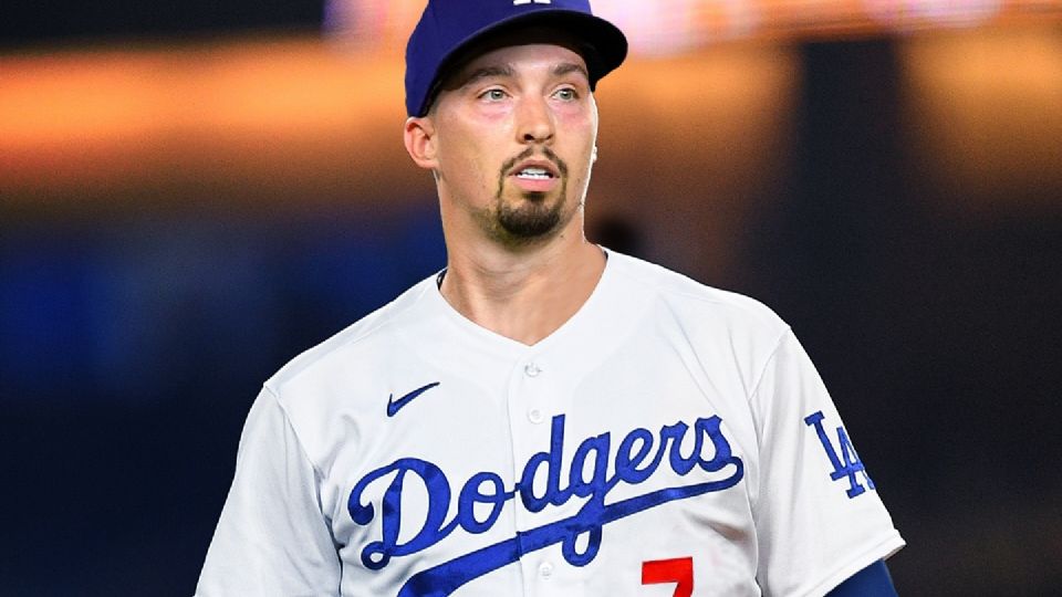 Snell, con el uniforme de Dodgers.