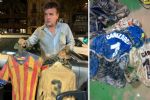 Aficionado del Valencia arriesga la vida para rescatar su colección de playeras de las inundaciones provocadas por DANA