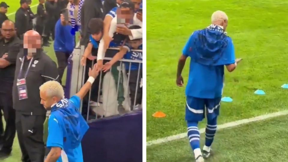 Neymar saludó a los aficionados y metros más tarde se dio cuenta del robo.