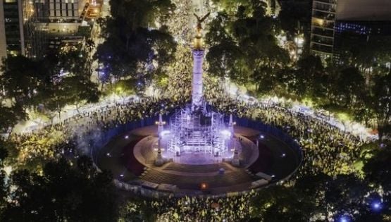 ¡Festejo monumental! Aficionados del América invaden El Ángel de la Independencia para festejar el Tricampeonato