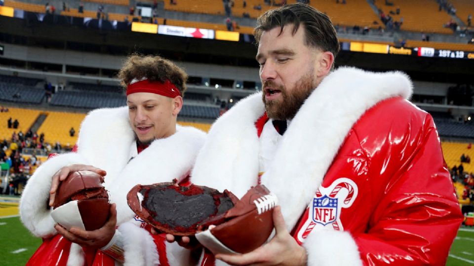 Patrick Mahomes y Travis Kelce, de los Chiefs.