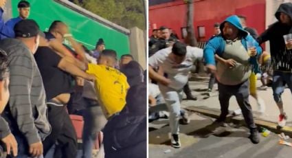 Se desató la violencia en el América-Cruz Azul: Múltiples peleas dentro y fuera del estadio manchan la Semifinal