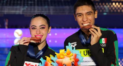 ¡Terceros del mundo! Diego Villalobos y Trinidad Meza conquistan bronce, sexta medalla para México en el Mundial de Natación de Doha