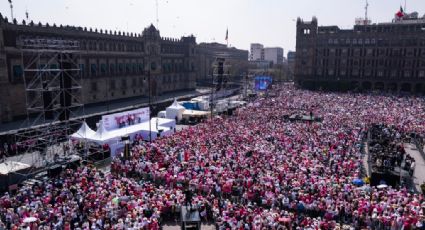 Autoridades contabilizan 90 mil asistentes a la concentración por la democracia en el Zócalo; la plaza y calles aledañas lucieron llenas