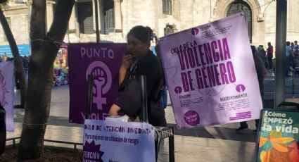 Feministas confrontan al equipo de Brugada previo a mitin; acusan que invadieron su espacio en la Alameda Central