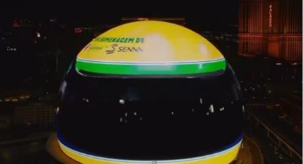 La gran esfera de Las Vegas rinde homenaje a Ayrton Senna con su icónico casco a 30 años de su muerte