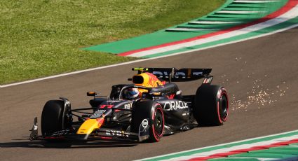 Checo Pérez, octavo tras la segunda práctica del GP de Emilia-Romagna, donde vuelve a dominar el Ferrari de Leclerc