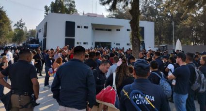 Policías estatales toman sede de la Secretaría de Seguridad de Michoacán en protesta por recortes a bonos laborales