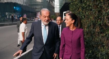 Claudia Sheinbaum y Carlos Slim se encuentran en entrega de premios a la salud en el Museo Soumaya