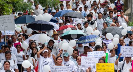 Indígenas desplazados por la violencia en Tila marchan en Chiapas para exigir paz, un retorno seguro y apoyo de López Obrador