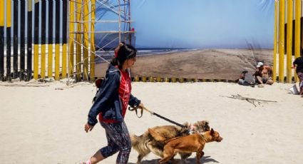 Artista "borra" la frontera entre México y Estados Unidos con una fotografía monumental en Playas de Tijuana