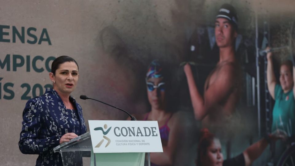 Ana Guevara, en una conferencia de prensa.