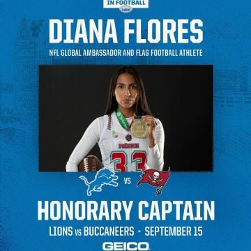 La mexicana Diana Flores será capitana honoraria de Lions en juego ante Buccaneers