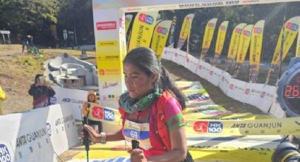 La corredora rarámuri Lorena Ramírez resiste con heridas en los pies y termina los 100 kilómetros del Ultramaratón de Hong Kong